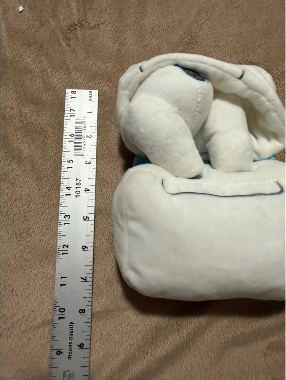 BarkBox Airpods Plush Dog Toy M/L with pullable rope & Crinkle